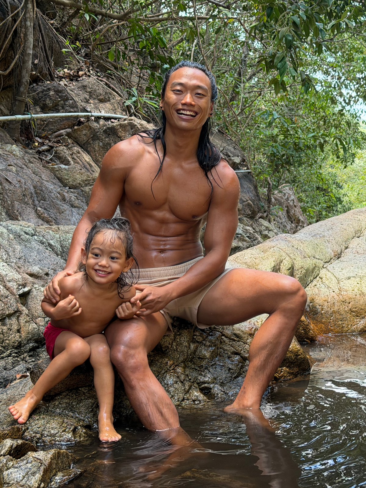 Jerome with his son